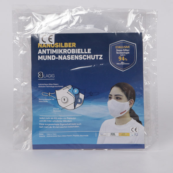 Protector bucal y nasal antimicrobiano de nanoplata