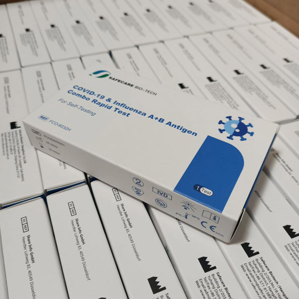 Safecare COVID-19 & Influenza A+B Antigen Combo rapid test
